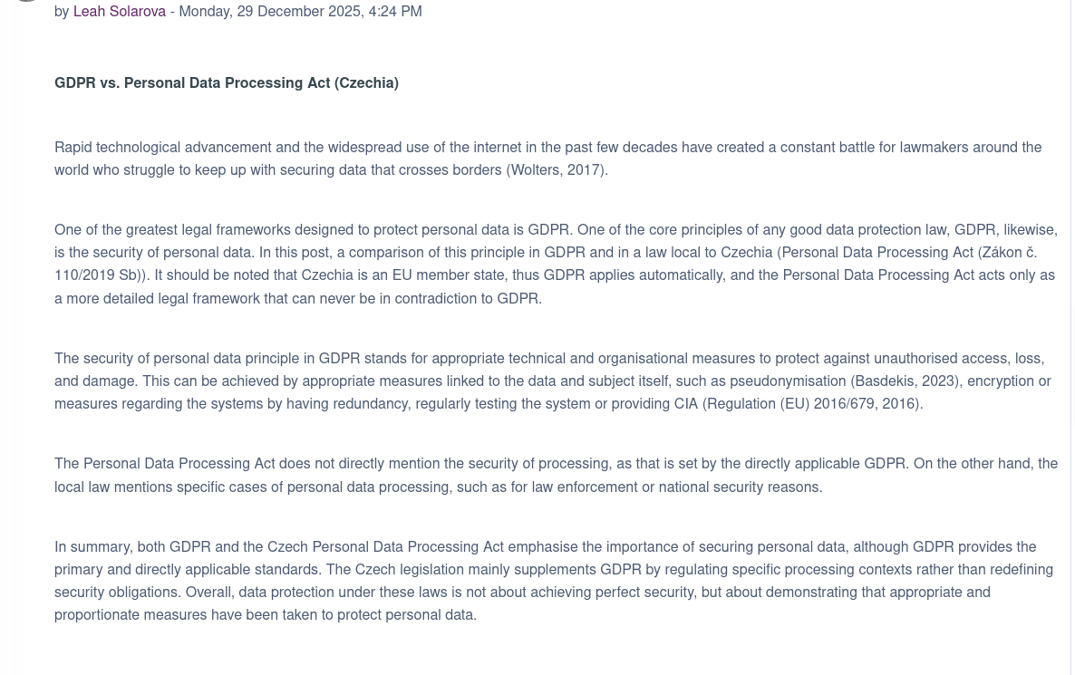 Unit eight - discussion